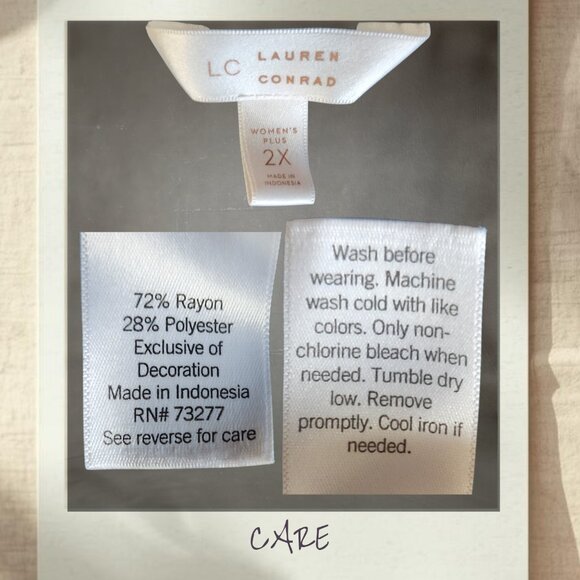 Lauren Conrad Black Ruffle Sleeve Blouse | 2X - Picture 4 of 4